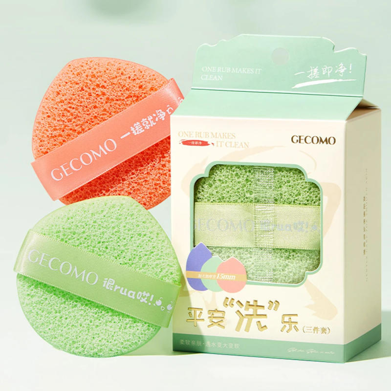 Description Picture 6 of itemGECOMO Cleansing Face Puff Soft Skin-friendly Fast Foaming Deep Clean Hygienic Facial Face washing Sponges Facial Skin Care Tool