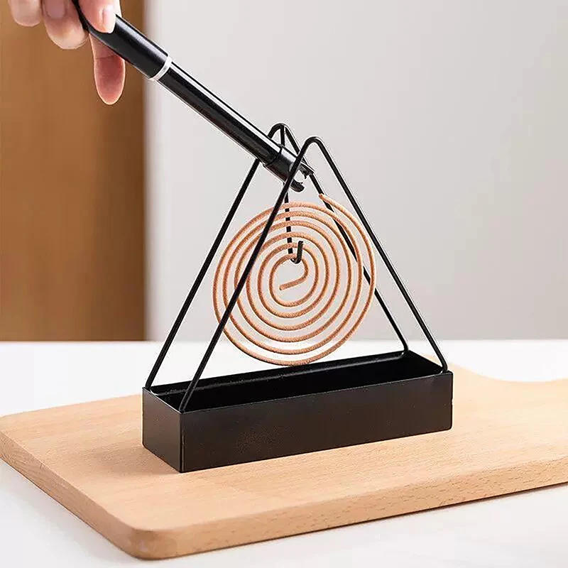 Description Picture 6 of itemIron Mosquito Coil Holder Incense Holders Coil Incense Burner Frame Modern Repellent Incense Rack for Household Bedroom Patio