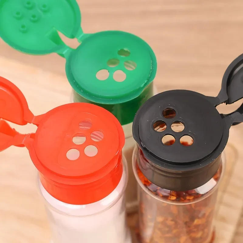 Description Picture 3 of itemClear Plastic Spice Bottle Kitchen Seasoning Containers Salt Pepper Shaker Jars  Barbecue Condiment Bottles Kitchen Gadgets