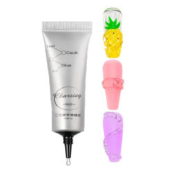 15g 3D Nail Gel, Sculpting Gel for Nail Art DIY Craving Gel Nail Art Painting Gel,No wipe Nail Rhinestone Glue Gel for Nails ##