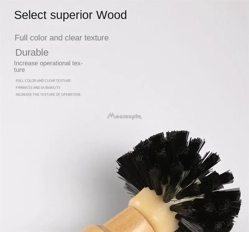 Description Picture 4 of itemPortafilter Cleaning Brush Barista Espresso Coffee Tamper Cleaning Brush 51mm 54mm 58mm Tool with Wooden Handle Barista
