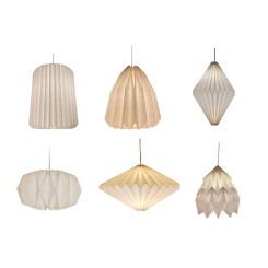 Paper Origami Lamp Shade Paper Pendant Lamp Shade Hanging Pendant Light Lamp Cover Fold Origami Paper Lampshade for Cafe Home