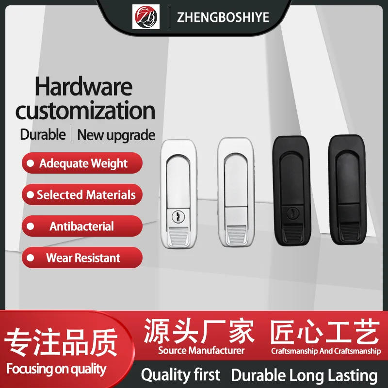 Description Picture 3 of itemZinc Alloy Dual Color Industrial Activity Distribution Cabinet Box Flat Lock Bounce Equipment Mechanical Door Lock