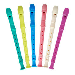 8 Hole Clarinet Long Flute J32 ABS Vertical Flute Musical Instrument Music Education with Cleaning Stick for Children Beginner
