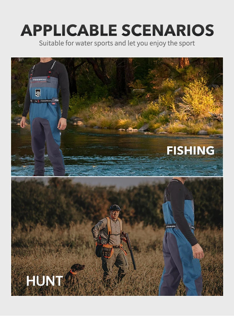Description Picture 3 of itemHARD-TEX Waterproof Breathable Durable and dirt resistant Outdoor Sprort Clothing Flying Chest Fishing Hunting Quick-dry Wader