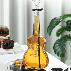 1000ml Guitar shaped crystal glass wine bottle glasses Whiskey decanter set Bar wine dispenser Barware decoration