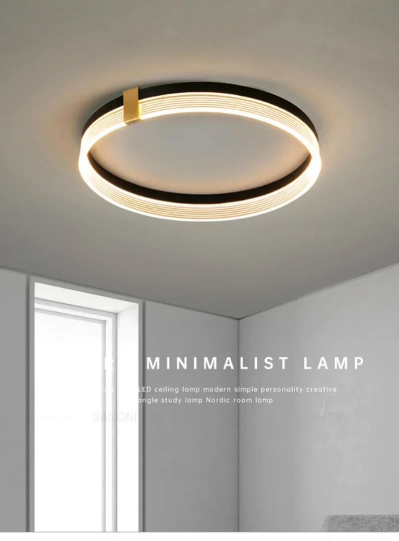 Description Picture 2 of itemBedroom Ceiling Lamp Simple Light Luxury Round Creative Living Room Restaurant Master Bedroom Room Lighting Decoration LED