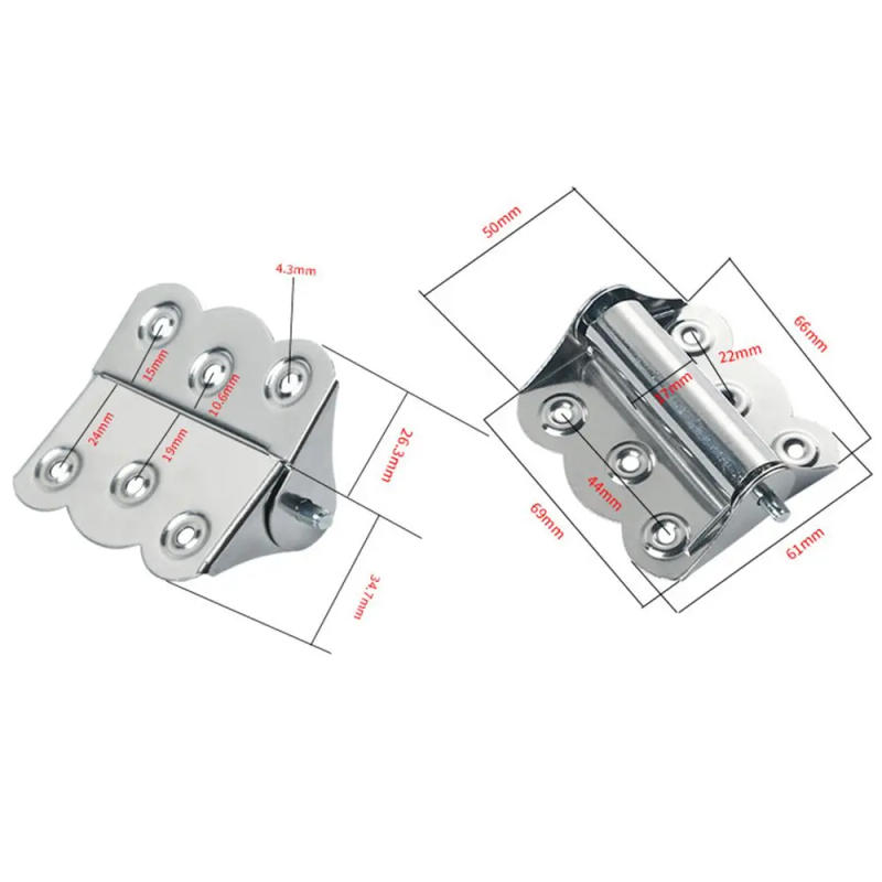 Description Picture 3 of item2PCS Stainless Steel Butterfly Hinge Automatic Closing Door Closer Swing Screen Window Spring Hinge