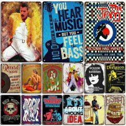 Vintage Rock&Roll Metal Poster ROCK Band Metal Tin Sign Music Metal Plate Bar Man Cave Home Cafe Sign Metal Plaque  Wall Decor