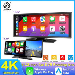 10/11.26 -Inch Car Dashcam: 4K Ultra HD Dual Cameras, Carplay + 2.5D Screen, Reverse AHD Mirroring, Loop Recording, Night Vision