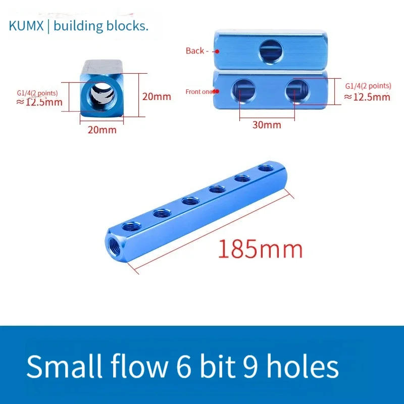 Description Picture 3 of item1/4 PT Thread Versatile Pneumatic Manifold Splitter with Quick Connectors and Multiple Ports for Efficient Air Distribution