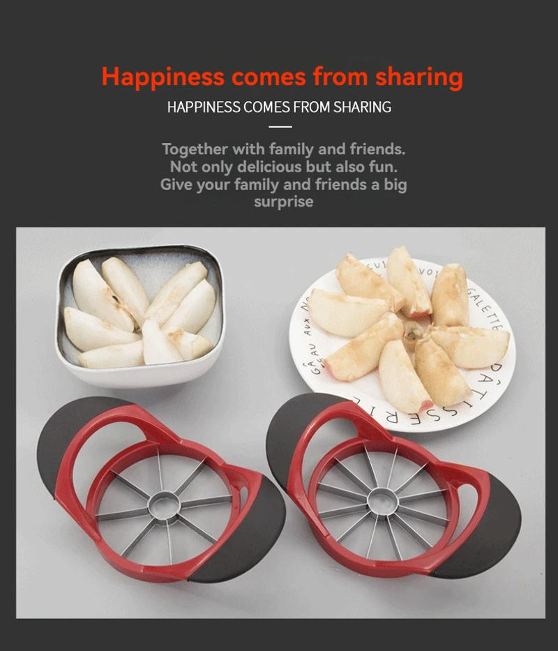 Description Picture 5 of itemStainless Steel Fruit Corer Fruit Cutter Apple Slicer Divider Plastic Handle Household Corer Cutting Fruit Tool