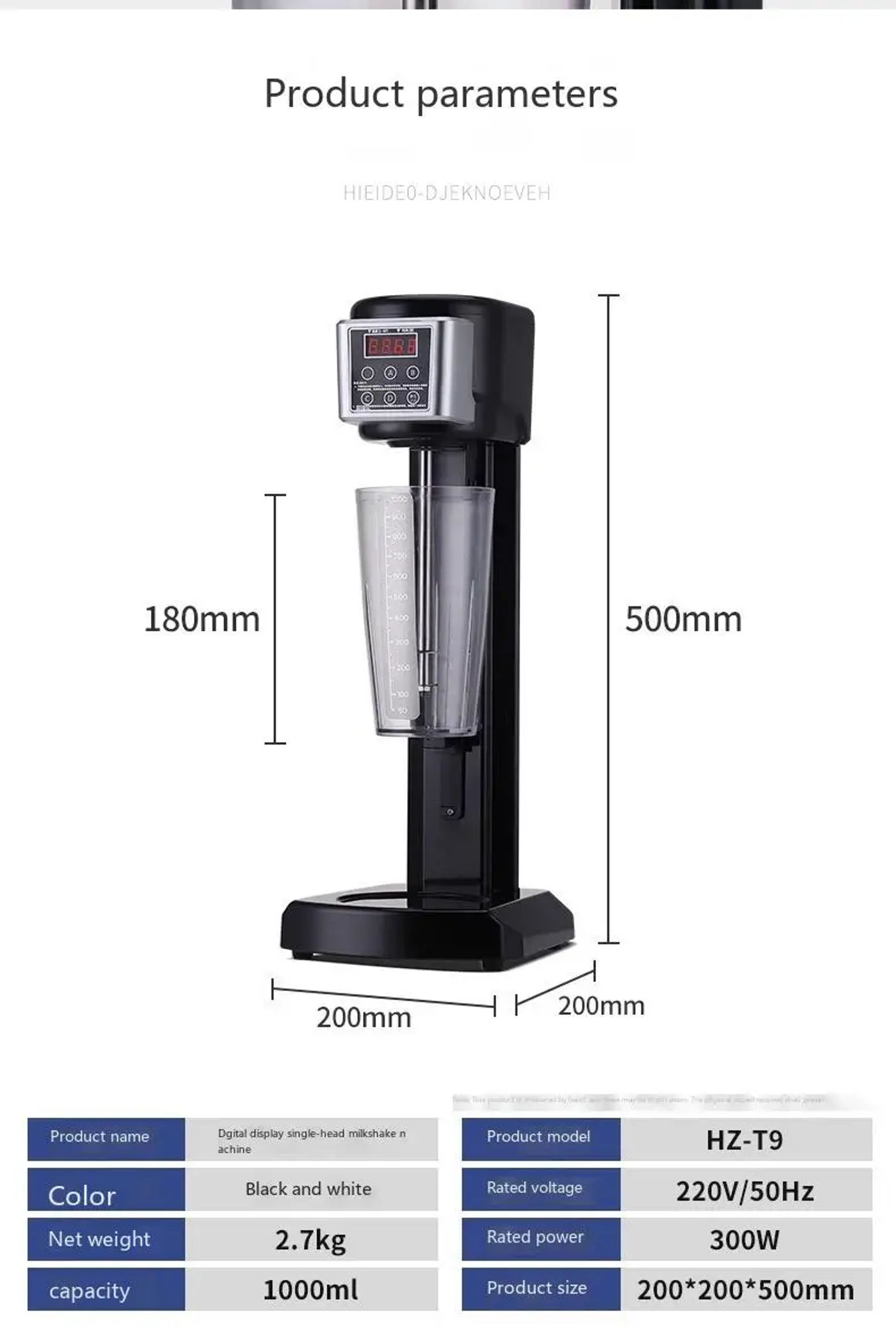 Description Picture 4 of itemXEOLEO Electric Milkshake Machine Electric Milking Blender 300W Milk Frother Blender Machines Kitchens Accessories for Home Bar