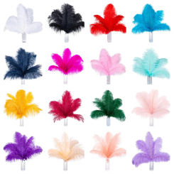 10Pcs Ostrich Feathers Plume DIY Dinning Table Centerpieces Decoration Accessories Jewelry Making Wedding Needlework Handicrafts