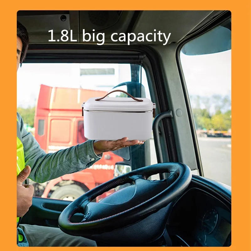 Description Picture 6 of item1.8L car microwave oven 12v24v multi-functional rice cooker large capacity water-free heating lunch box