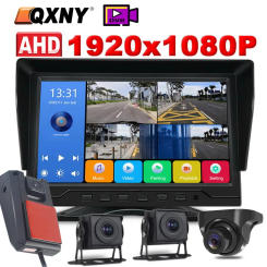 10.1 INCH Night Vision 4 Channel Recording Monitor IPS Screen Truck Bus MP5 DVR Black Box For AHD 1080P Reverse Backup Camera