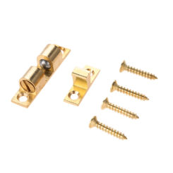 10/1 PC Brass Door Touch Latch Adjustable Spring Ball Furniture Cabinet Door Catch Strike Latch Door Stopper With Screws 35MM