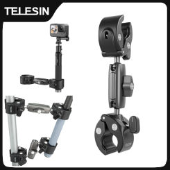 TELESIN Motorcycle Bike Monopod Bicycle Handlebar Panoramic Mount Invisible Selfie Stick Bracket for GoPro Hero DJI Insta360