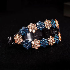 Girl Gift Hair Accessory Rhinestone Ponytail Holder Flower Horsetail Hair Clip Women Hair Clip Korean Style Hairpin Headdress