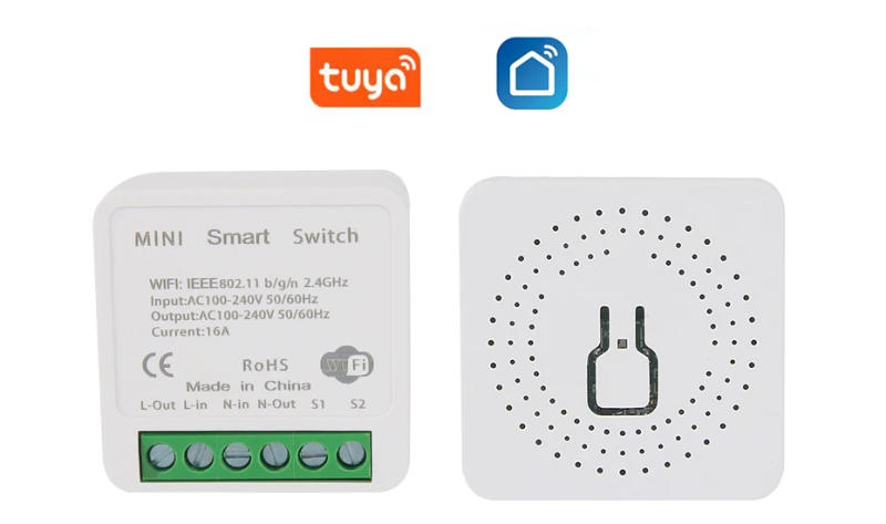 Description Picture 2 of itemWifi Mini Smart Switch 16A DIY Light Switches 2 Way Wireless Smart Home with Tuya Smart Life EweLink Alexa Alice Google Home