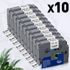 5PK/10PK 6/9/12mm TZe231 Compatible for Brother P-touch TZe221 TZe211 TZe-White-Tape Lamination Label for Brother PTH110 Printer