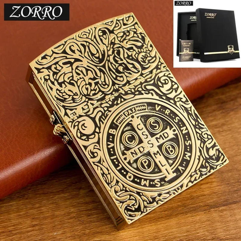 Description Picture 4 of item1:1 Limited Edition ZORRO versized Kerosene Lighter Metal Personality Constantine Creative Heavy Armor Oversized Lighter Gift