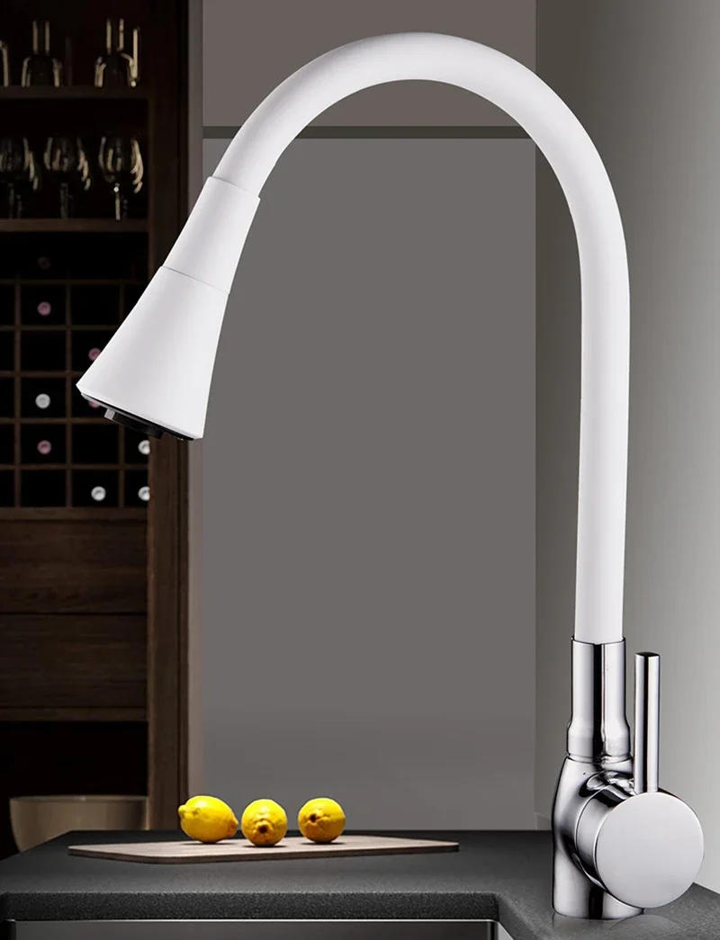 Description Picture 3 of itemKitchen Faucet Rotate Spring Rubber Deformation Faucets Mixer Tap Hot Cold Water Sink Kitchen Accessories Cardan Rotation