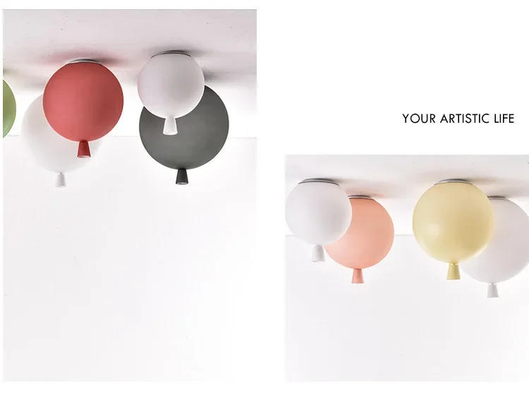 Description Picture 3 of itemKids Cartoon Balloon LED Ceiling Light Rope Pull Switch Hanginglamp School Shop Kindergarten Children's Room Plafonnier Lighting