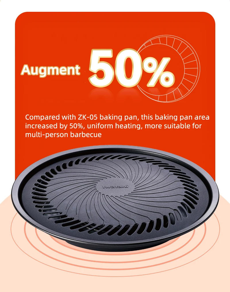 Description Picture 4 of itemKorean Smokeless Barbecue Grill Pan Gas Non-Stick Gas Stove Plate Electric Stove Baking Tray BBQ Grill Barbecue Tools Barbacoa