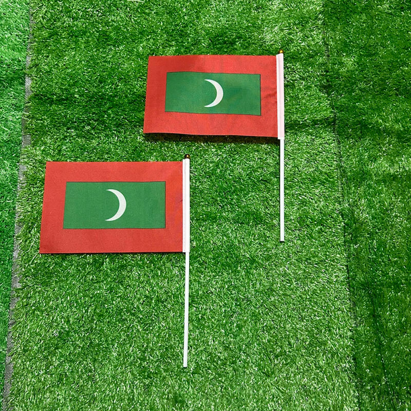 Description Picture 4 of itemSKY FLAG Maldives hand Flag 10/20/50/100pcs 21*14cm Maldives Hand Waving Flags With plastic pole For Sports Activity Home Decor