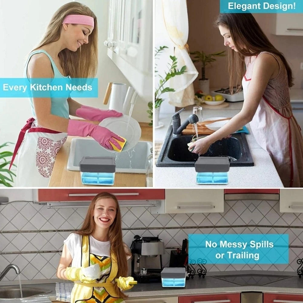 Description Picture 6 of itemKitchen Detergent Press Portable Soap Dispenser Pak Clean Cloth Dishwashing Pot Soap Dispenser Cleaning Tool