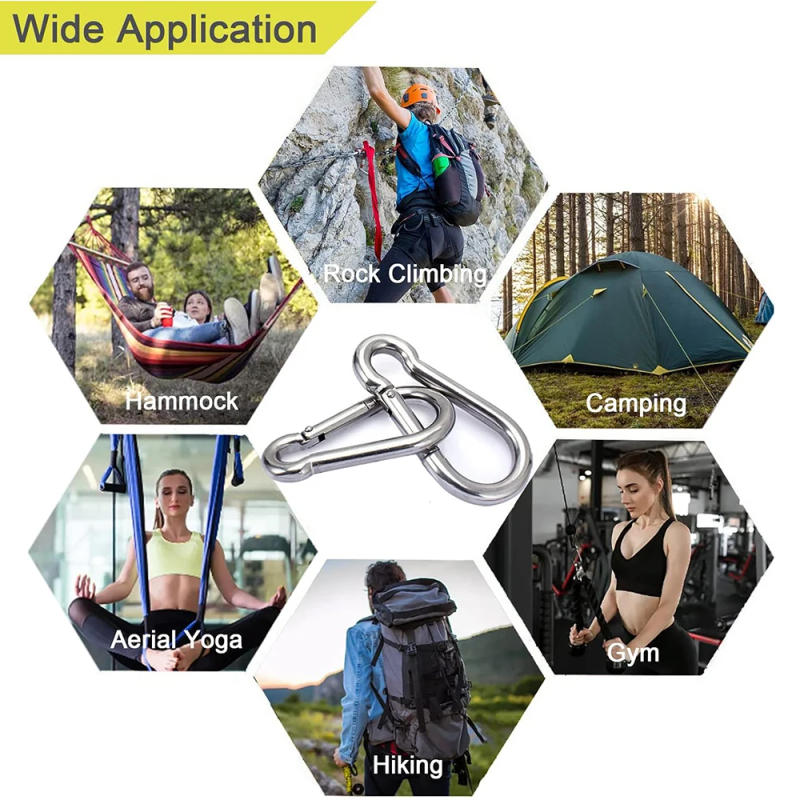 Description Picture 5 of itemHeavy Duty 304 Stainless Steel Snap Hook - Outdoor Safety Buckle with 300 Lbs Load Capacity for Pet Rope and Hoist Chain