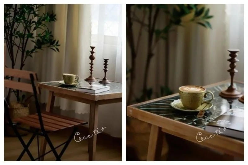 Description Picture 3 of itemSolid Wood Dining Tables Tea Salon Nordic Living Room Square Table Modular Luxury Small Desk Negotiation Desks Apartment