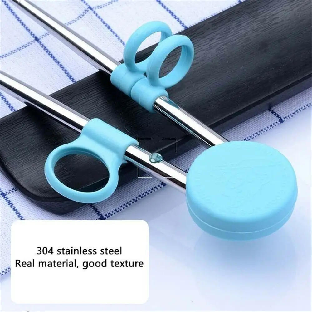 Description Picture 6 of itemChildren Kids Portable Cartoon Practice Chopsticks Training Chopsticks Eating Training Learning Helper Tableware