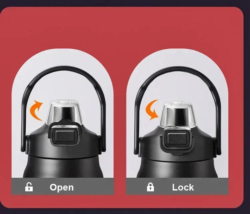 Description Picture 3 of itemPortable Thermos with Straw 304 Stainless Steel Thermal Mug Tumbler Coffee Cup Sports Vacuum Flasks Cold and Hot Water Bottle