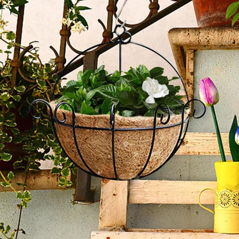 Description Picture 3 of itemDurable Hanging Basket Liner Planter Round Coconut Fiber Replacement Liners for Flower Pot Home Outdoor Garden Flower Holders