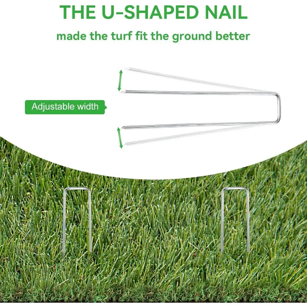 Description Picture 4 of itemArtificial Lawn, 7 X 13 Feet, Synthetic Lawn with 72 Garden Spikes, Dog Turf with Drainage Holes, Backyard Landscaped Balcony