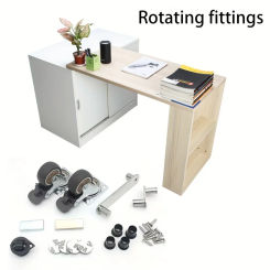 Multifunctional furniture folding rotary table desk table storage table Mobile small cyclone hardware accessories connector