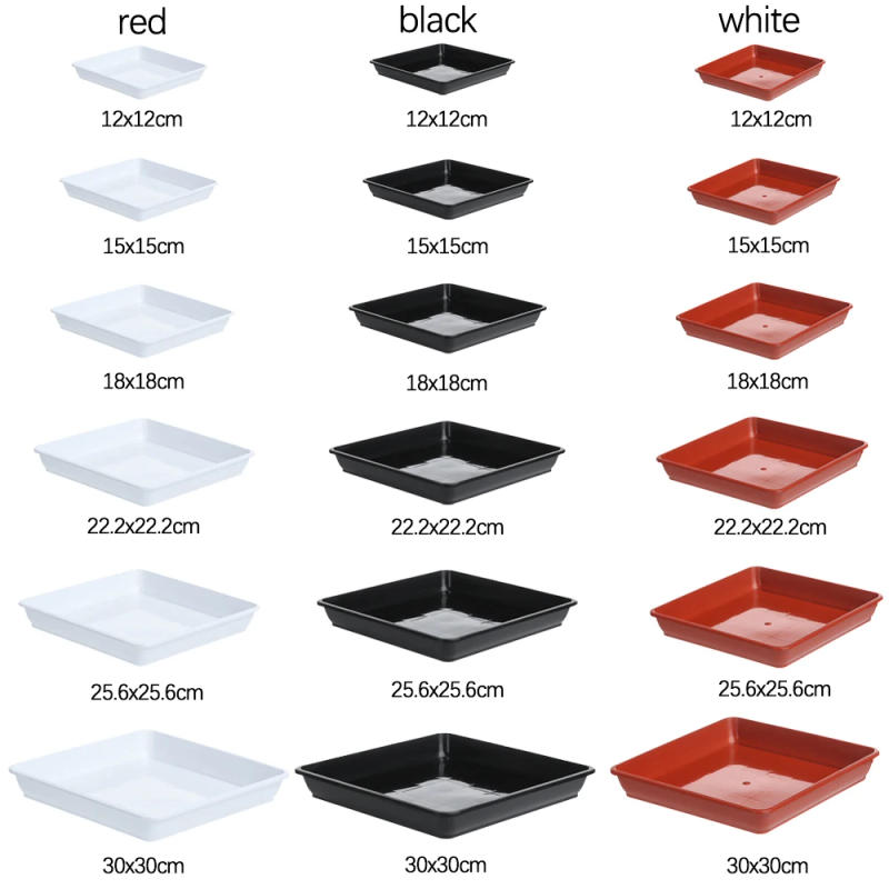 Description Picture 2 of item1Pcs 4/6/7/8/10 inch Plant Saucer Drip Trays Plastic Tray Saucers Indoor Outdoor Flower Pot Square Garden Supplies