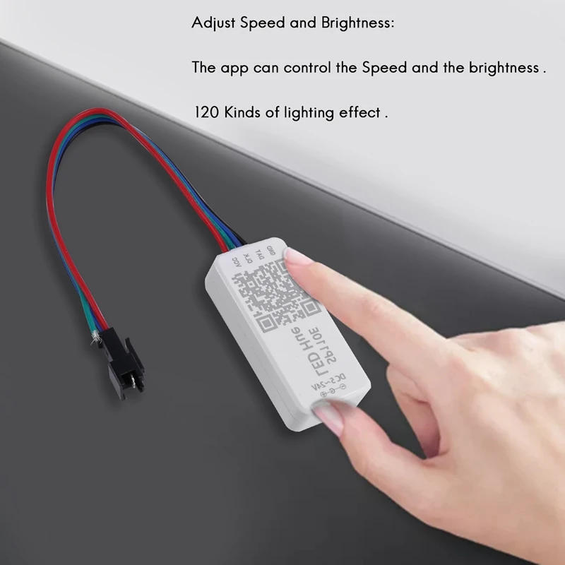 Description Picture 4 of itemWS2812B SK6812RGB SK6812RGBW Bluetooth SP110E Mini Controller, Support ALL LED Strip/Module Light/Panel/String, IOS/Android App