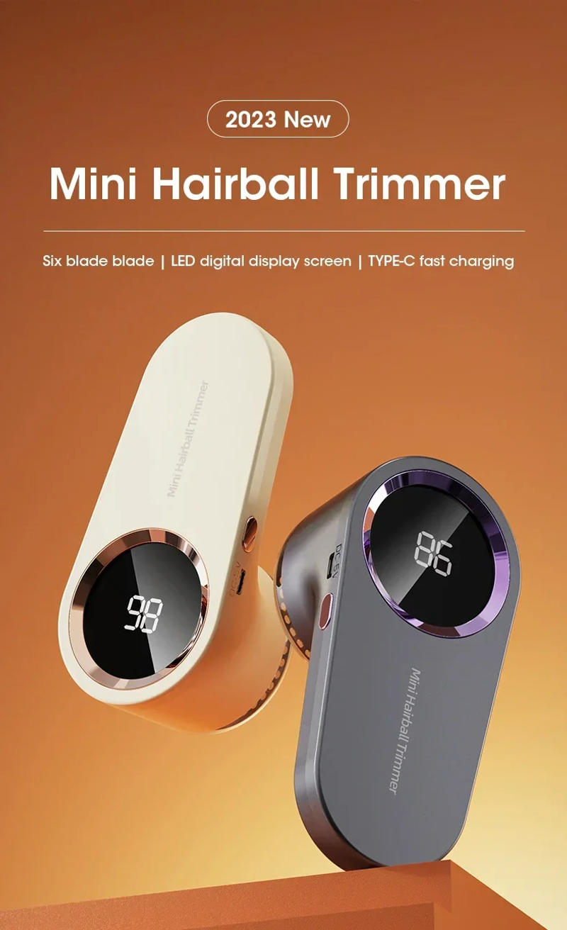 Description Picture 2 of itemLint Remover Electric Hairball Trimmer Smart LED Digital Display Fabric USB Charging Portable Professional Fast Household