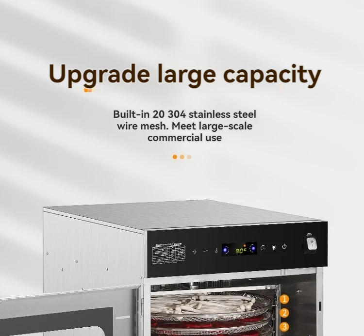 Description Picture 5 of itemLarge Commercial Dry Fruit Machine Automatic Rotating Fruit Dryer Household Fruit and Vegetable Air Dryer Food Dehydrator