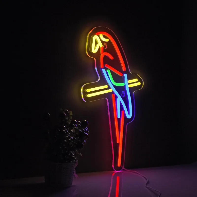 Description Picture 6 of itemParrot Neon Light Wall Decor LED Neon Light USB Powered Neon Light Art Sign