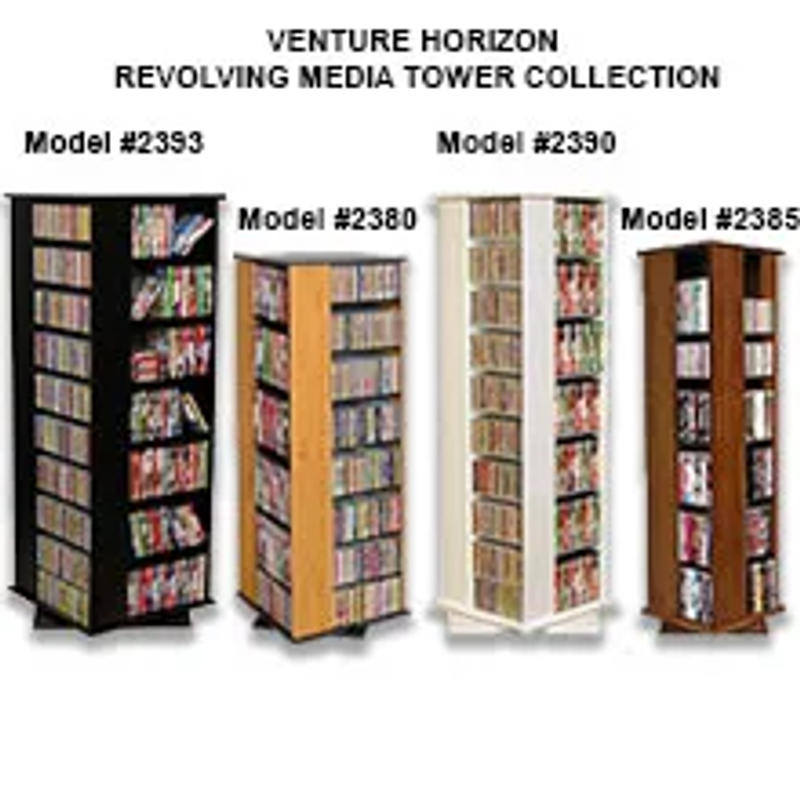 Description Picture 6 of itemRevolving Media Tower 1000 - Walnut 19.2"D x 19.2"W x 63"H, Walnut-finish,Rack can store CD and so on