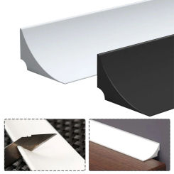 Black White Waterproof Barrier Waterproof Strip Shower Door Strip Silicone Water Stop Strip Bathroom Kitchen Strong Sealing