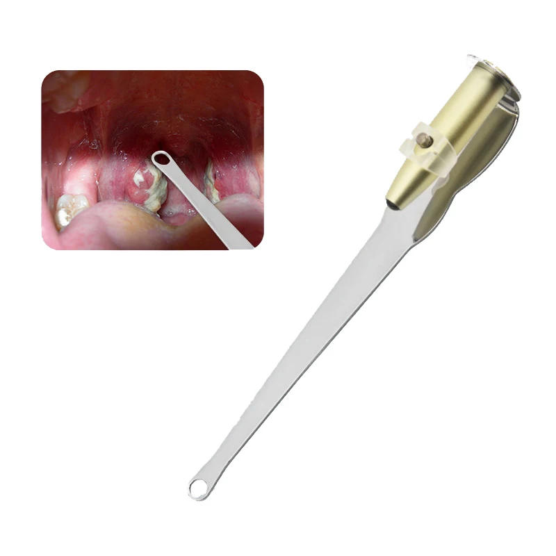 Description Picture 3 of item1Pcs Ear Wax Tonsil Stone Remover Tool LED Light Stainless Steel Remover Mouth Cleaning Care Tools Tonsil Stone Remover