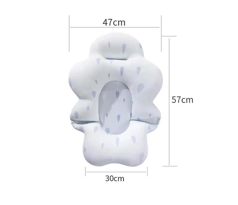 Description Picture 4 of itembaby bathing bath mat newborn baby bath mesh pocket can sit and lie down bath rack bath tub universal suspension mat