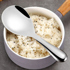 Thicken Stainless Steel Rice Spoon Japanese Style Long Handle Rice Cooker Spatula Buffet Serving Scoop Kitchen Utensils For Home
