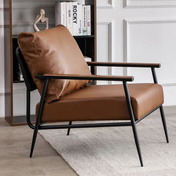 Nordic Designer Iron Living Room Chairs Creative Leisure Balcony Single Sofa Chair Home Furniture Luxury Study Backrset Armchair