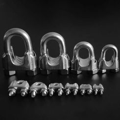 1Pc M2/3/4/5/6/8/10/12/14mm Wire Rope Sleeve 304 Stainless Steel U Type Cable Clip Fixing Clip Hardware Wire Clamp Bolts Rigging